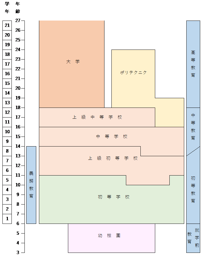 インド教育制度図